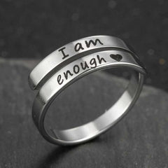 Retro Stainless Steel English Double Ring