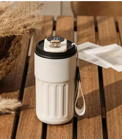 Smart Digital Thermal Bottle Portable Coffee Mug Stainless Steel Water Bottle In-Car Insulated Cup Keep Cold Vacuum Flasks 450Ml