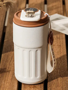 Smart Digital Thermal Bottle Portable Coffee Mug Stainless Steel Water Bottle In-Car Insulated Cup Keep Cold Vacuum Flasks 450Ml