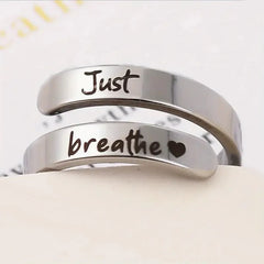 Silver Spiral Heart Ring